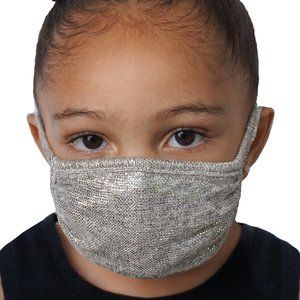 NEW Washable Sparkly Holiday Gold Kids Face Mask
